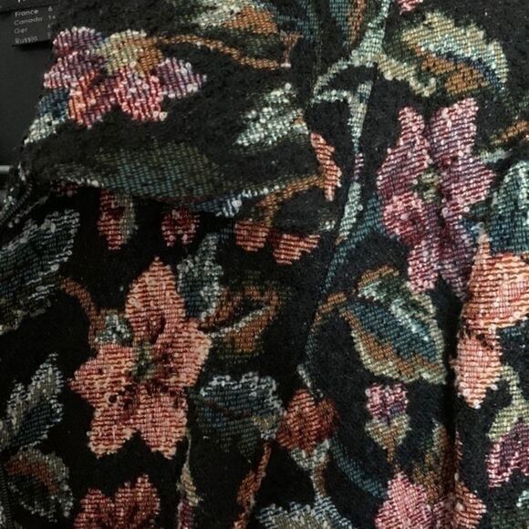 Tapestry TAFFETA WOMAN  Made In FRANCE GREEN ROSE PINK SET - Picture 6 of 16